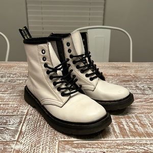 White combat boots